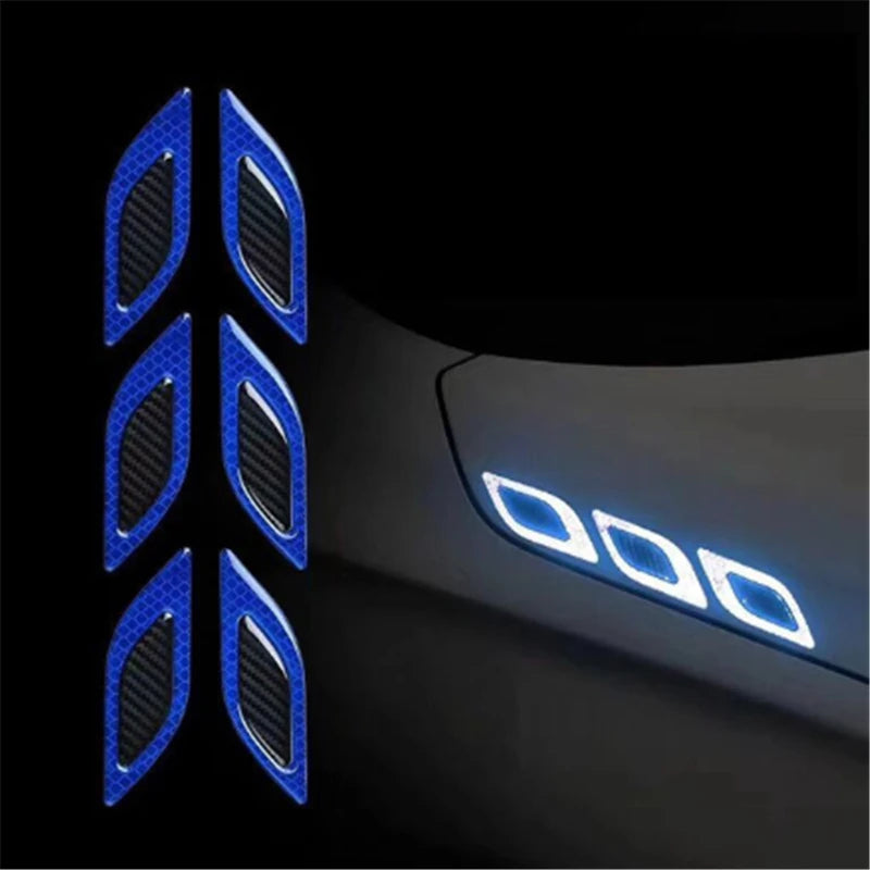 6 autocollants réfléchissants/ensemble, anti-rayures, pour voiture, moto, camion, accessoires décoratifs extérieurs