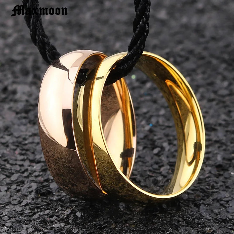 Bagues de mariage simples en acier inoxydable Maxmoon Titanium pour homme ou femme, cadeau de Noël