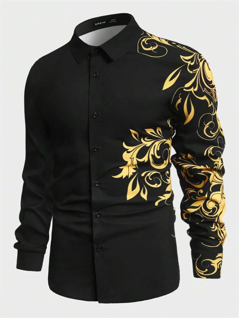 Chemise à manches longues pour hommes, imprimée en 3D, grande taille, haut confortable pour hommes avec col, chemise hawaïenne pour hommes nouveau style 2025