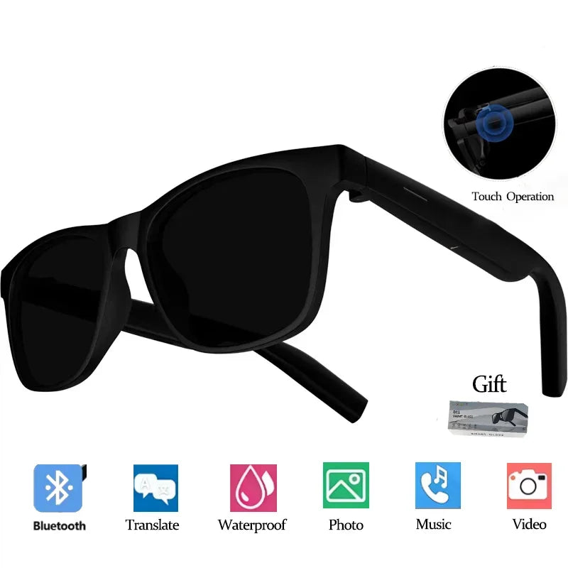 Lunettes de soleil caméra IA intelligente Lenovo 8K Multifonction Bluetooth Appel Lecteur de musique Traduire Assistant vocal Lunettes photochromiques