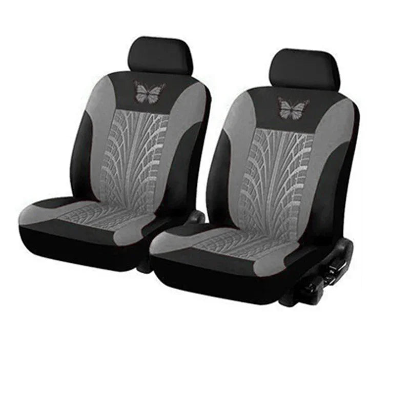 Housses de Siège de Voiture Complètes, Ensemble Universel de Housses de Siège Auto Broderie Motif Papillon