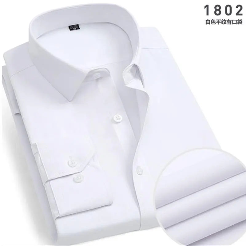 Nouveauté Printemps Chemise homme rayée à manches longues Infroissable Anti-plis Confortable Respirante Style décontracté professionnel Coupe ajustée