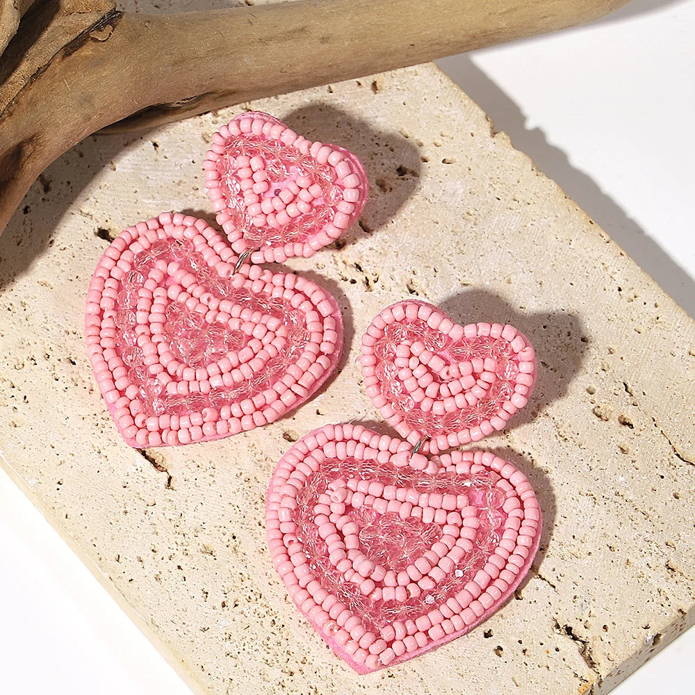 AENSOA Boucles d'oreilles pendantes bohèmes en forme d'étoile de mer, de homard et de conque avec perles pour femme, fabriquées à la main, bijoux d'été sur le thème des animaux marins