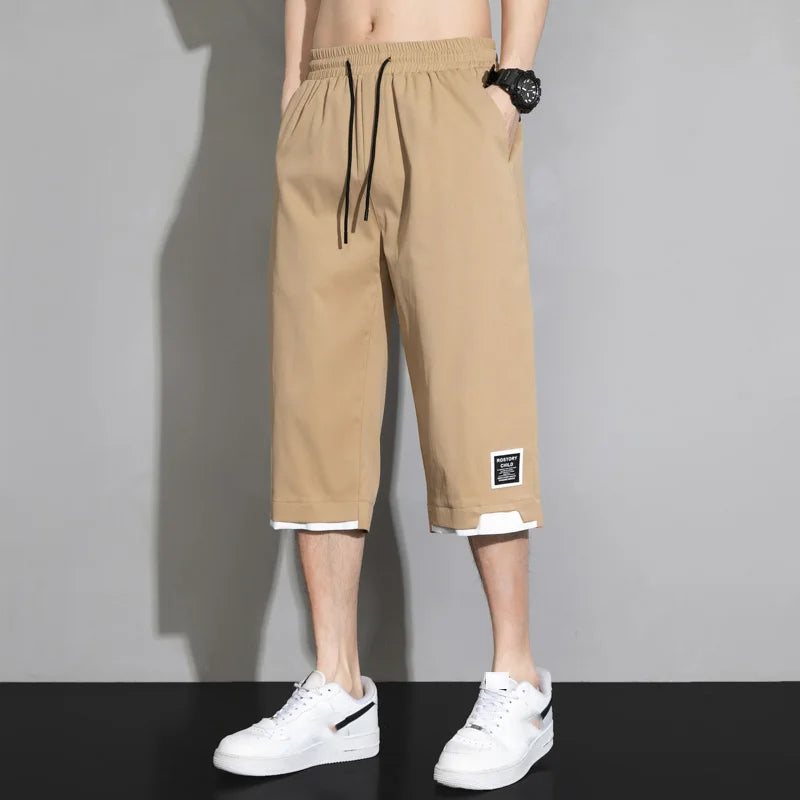 Shorts grande taille pour hommes, été 2025, nouveau modèle tendance, pantalon de sport et décontracté ample, jorts, cargo baggy, marques de luxe pour hommes