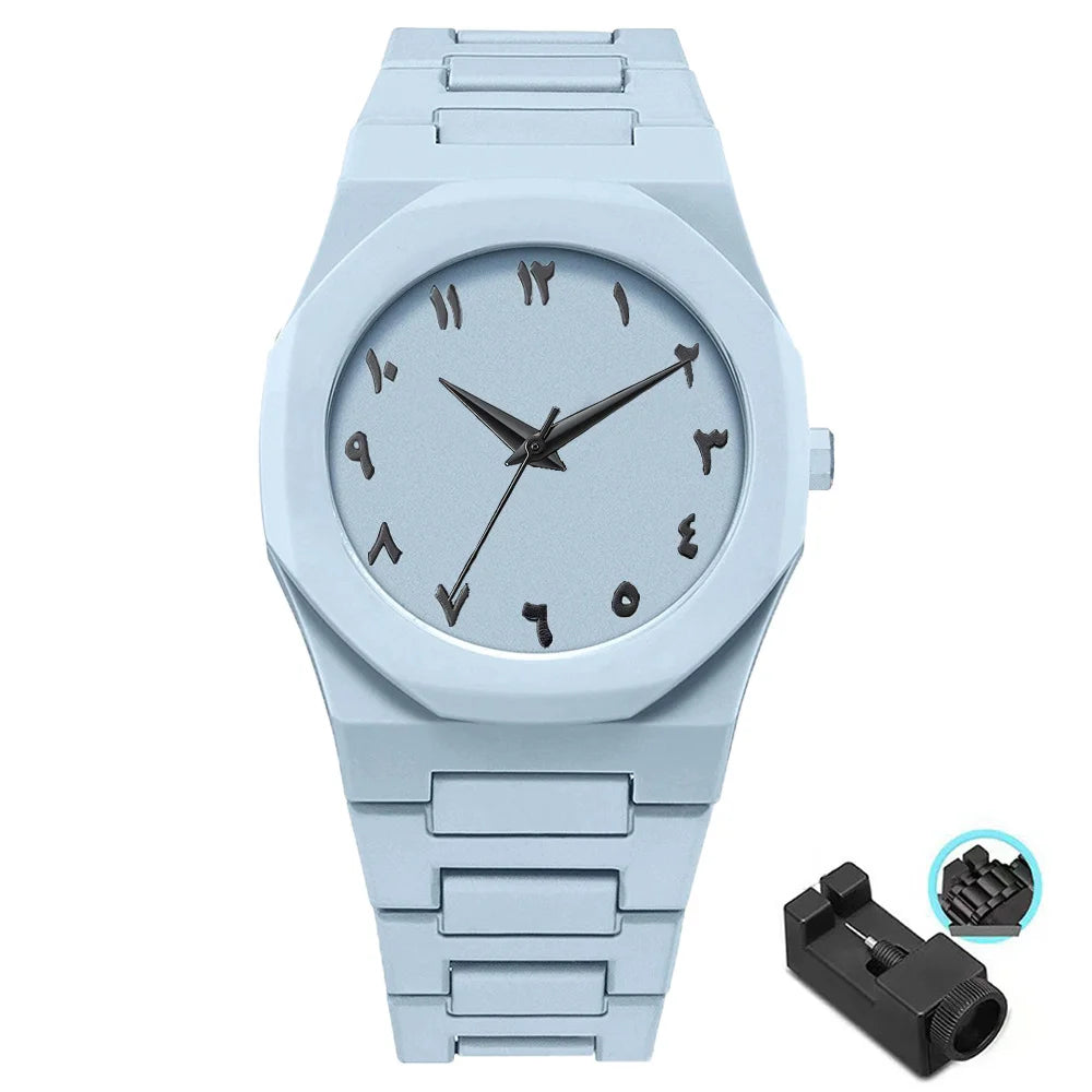 Montre à quartz simple pour hommes Fashion 2025, bracelet PC décontracté, montres étanches pour hommes