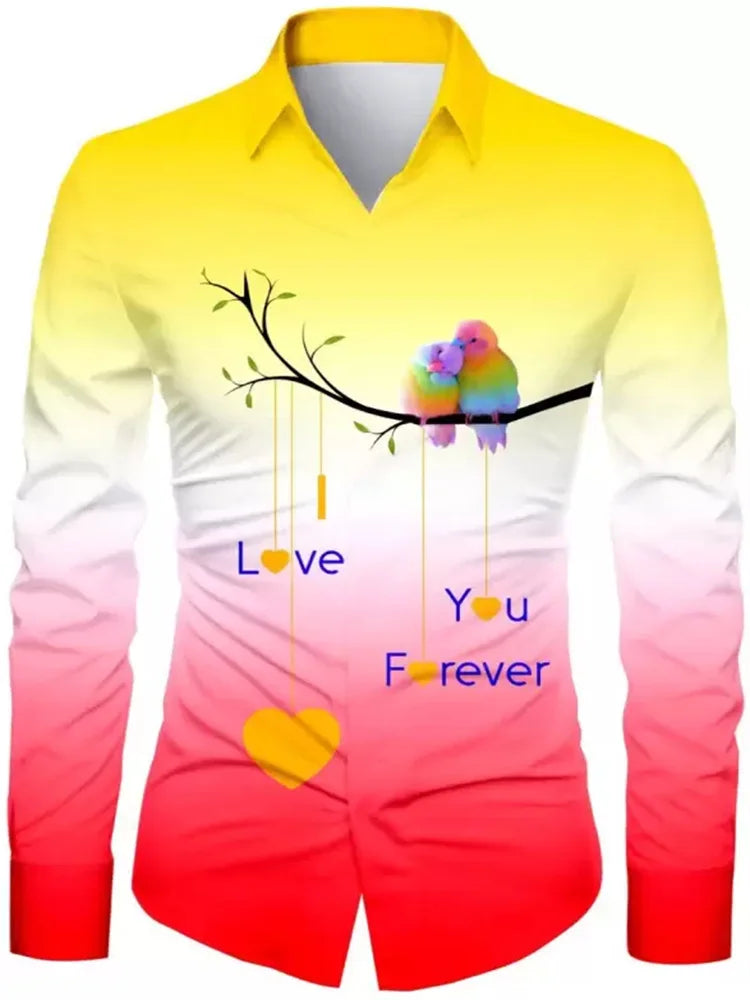 T-shirt fleuri tendance pour hommes motif HD Dégradé de couleurs Décontracté Extérieur Fête Doux et confortable Nouveau style 2024
