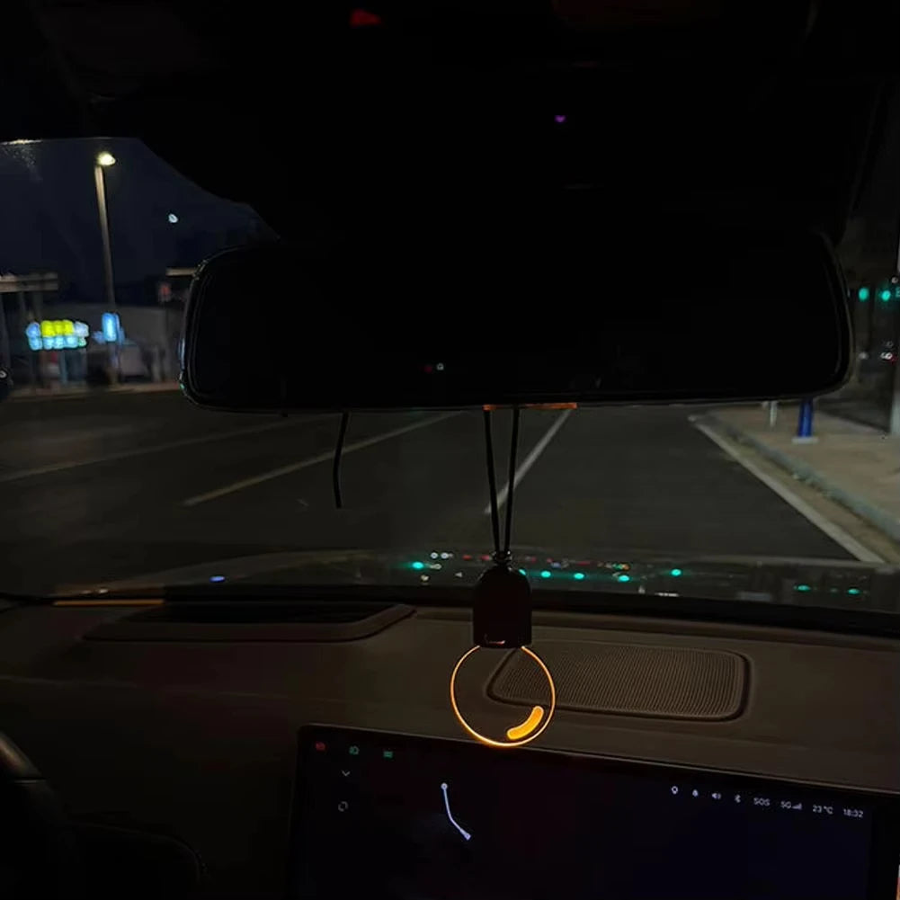 Car Hanging Ornament Interior Ambient Lighting Retro Small Bulb LED 2 Light Modes For Long Trips Daily Use Auto Decor Accessory