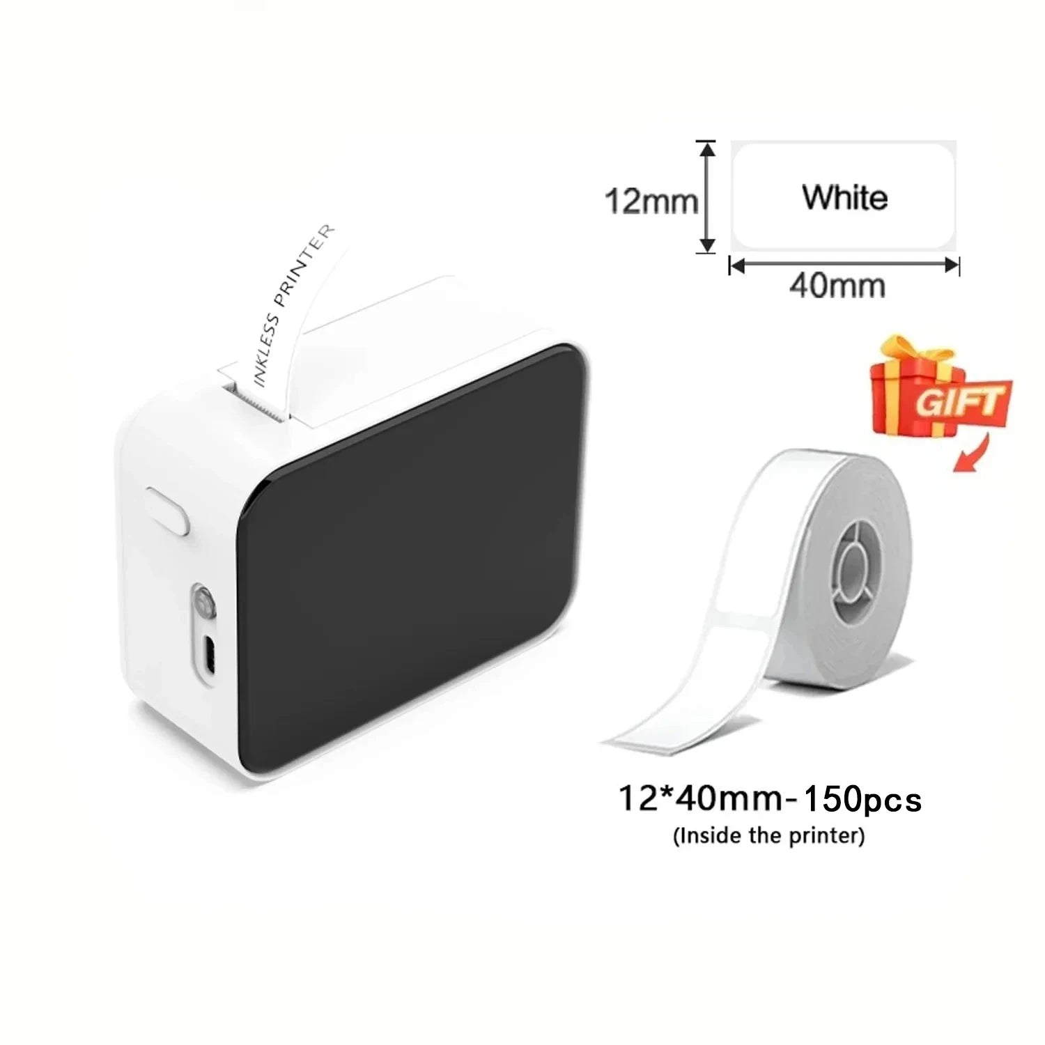 Mini-imprimante thermique portable MarkLife P15, étiqueteuse sans fil compatible Bluetooth pour l'étiquetage à domicile et au bureau