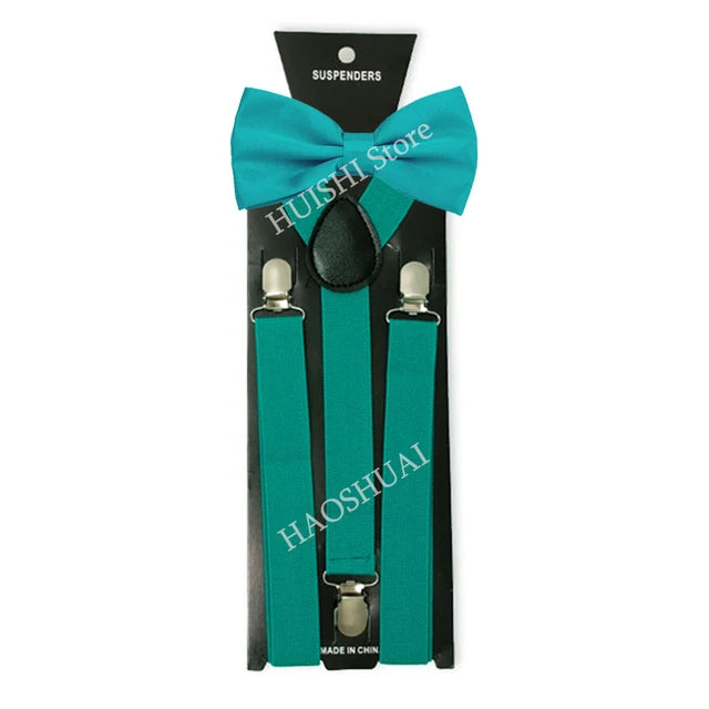 Ensemble Bretelles et Nœud Papillon en Promotion pour Hommes Femmes Garçons Fête Mariage – Bretelles Y-Back Chemise Nœud Papillon Papillon Accessoires de Costume Cadeau