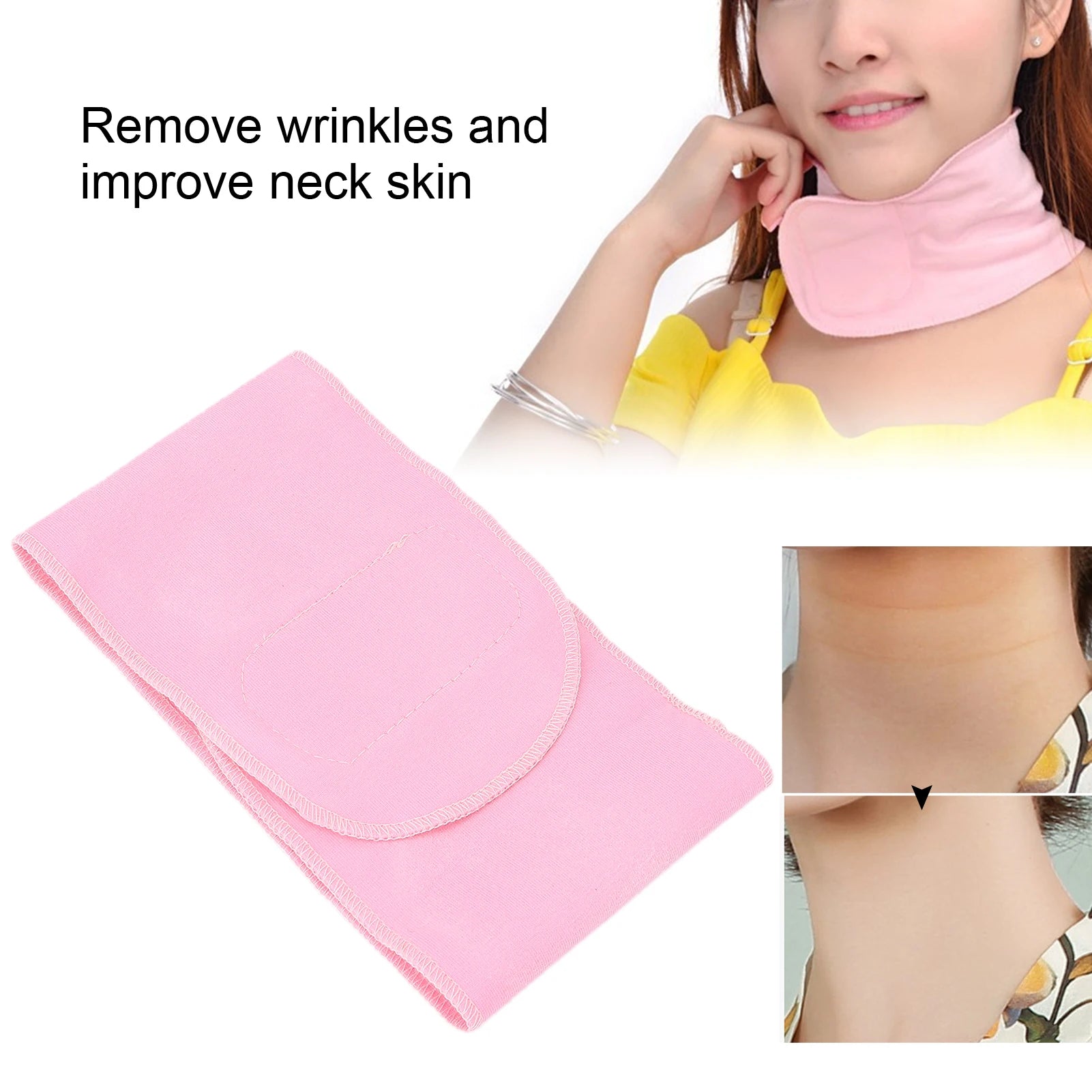 Patch anti-âge en gel de silicone réutilisable pour masque de cou, masque enveloppant le cou, ceinture hydratante, soin de la peau, masque de cou pour femmes