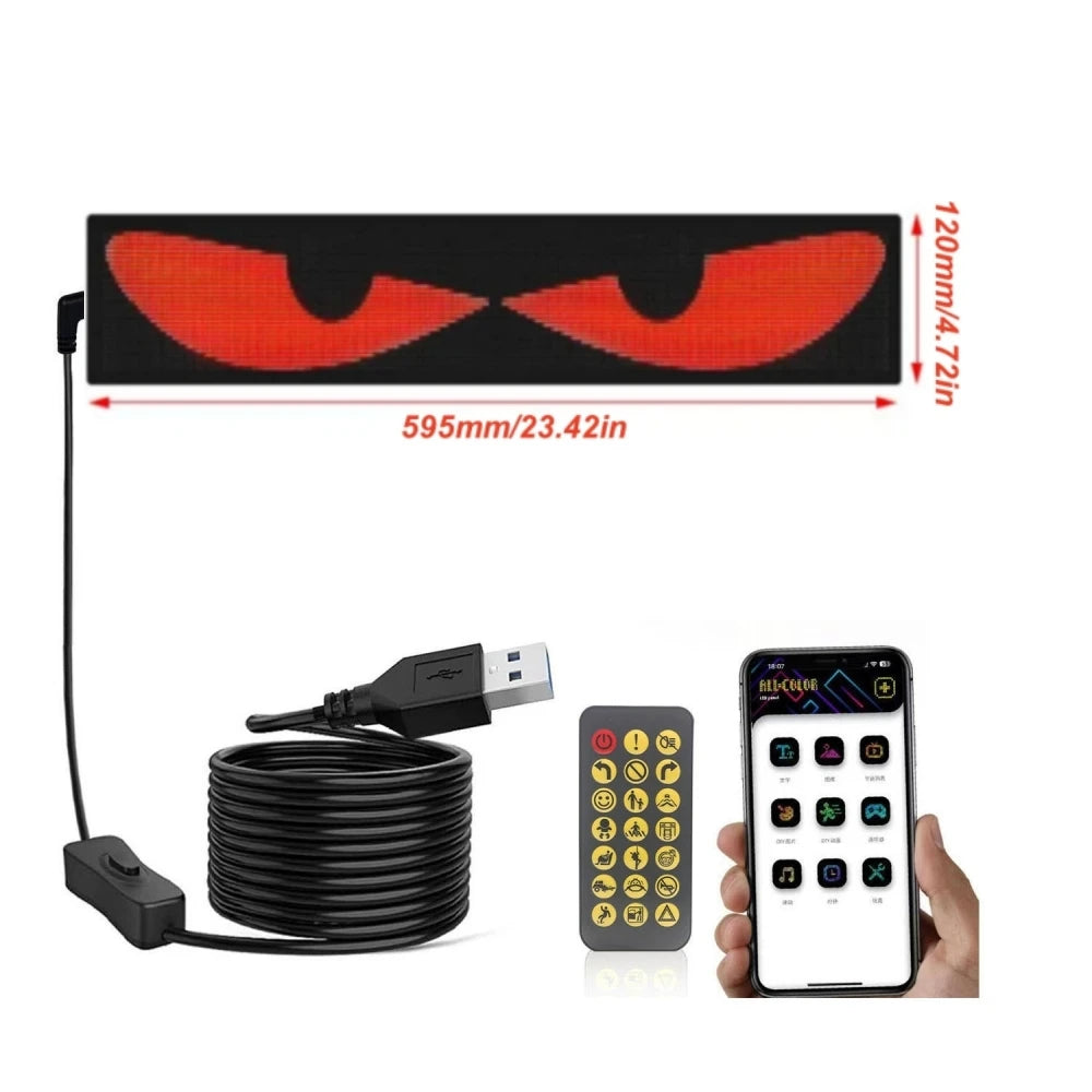Écran Flexible LED Pare-Brise Voiture Yeux LED Matrice Pixel Panneau d'Affichage Yeux Maléfiques Écran LED Pour Le Pare-Brise de Voiture