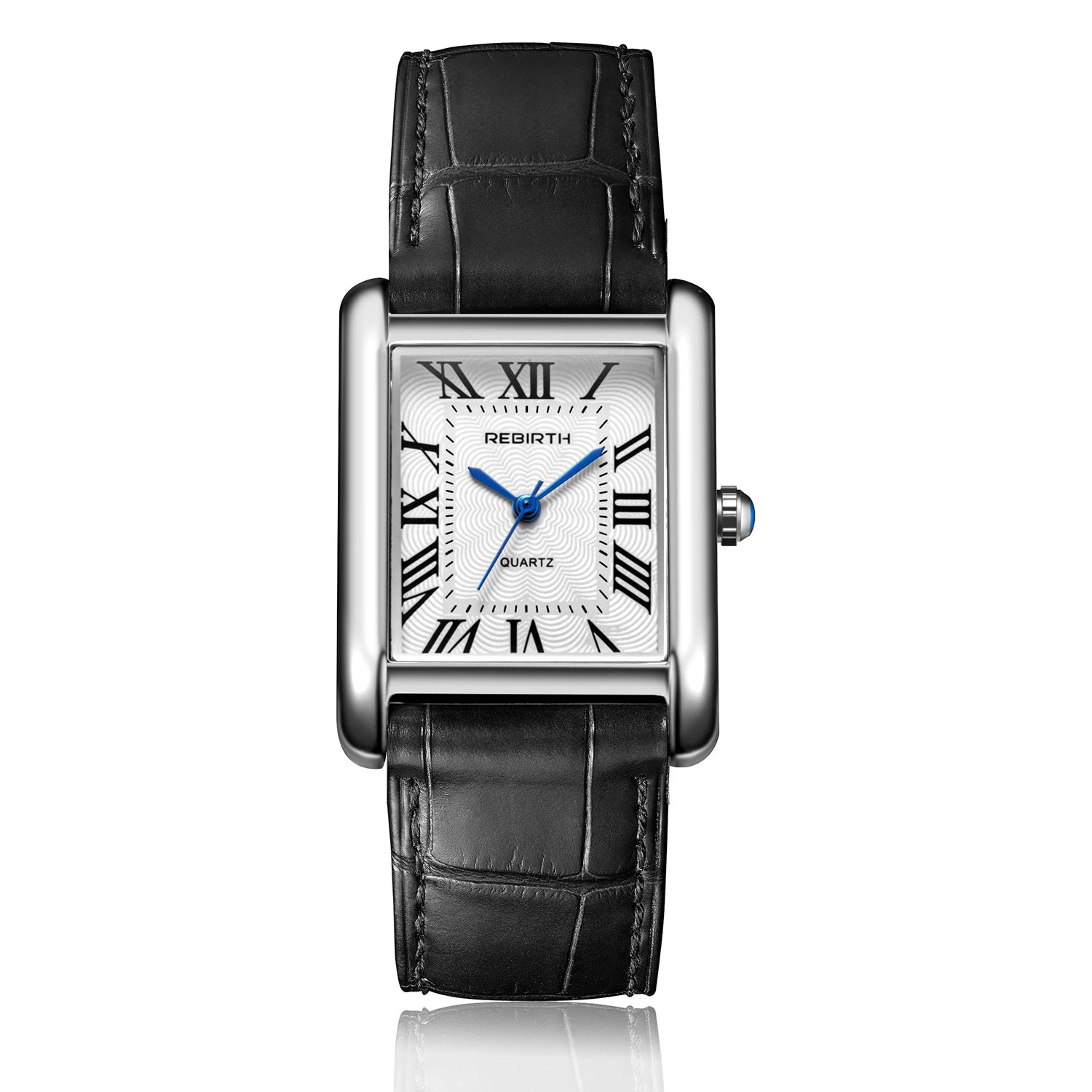REBIRTH 002 Montre rectangulaire de mode pour femmes en cuir, élégante et charmante, de marque de luxe, montres à quartz pour femmes, relojes de mujer