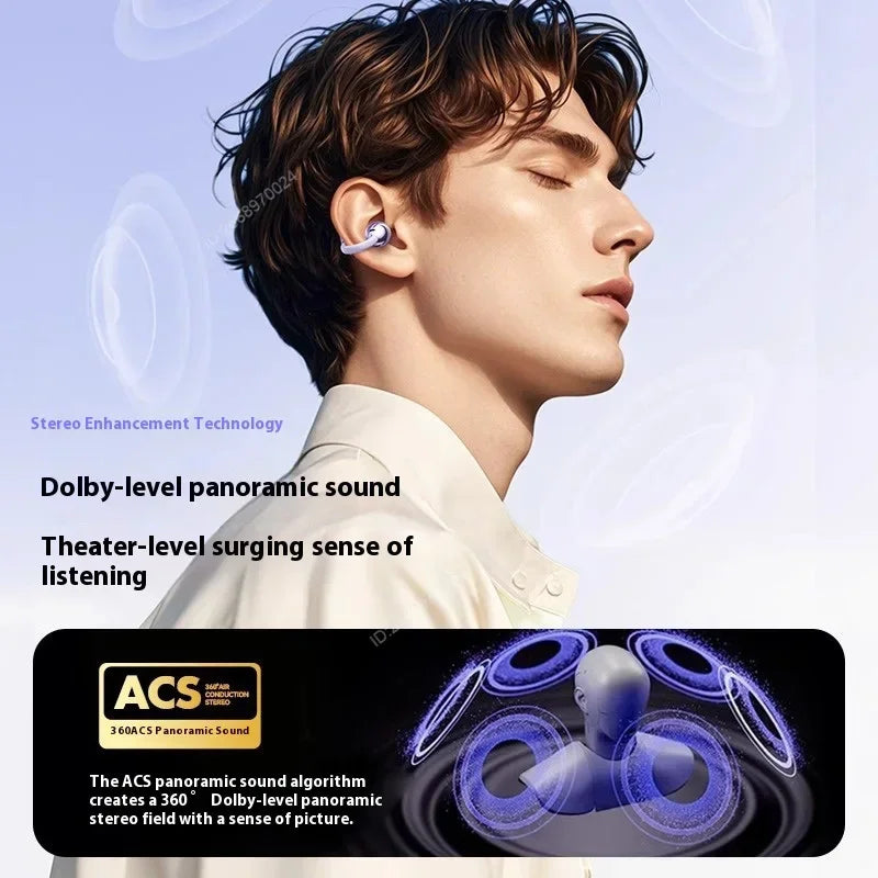 Écouteurs intra-auriculaires à clipser sans fil Bluetooth Qualité sonore longue autonomie Parfaits pour le sport Casque avec microphone