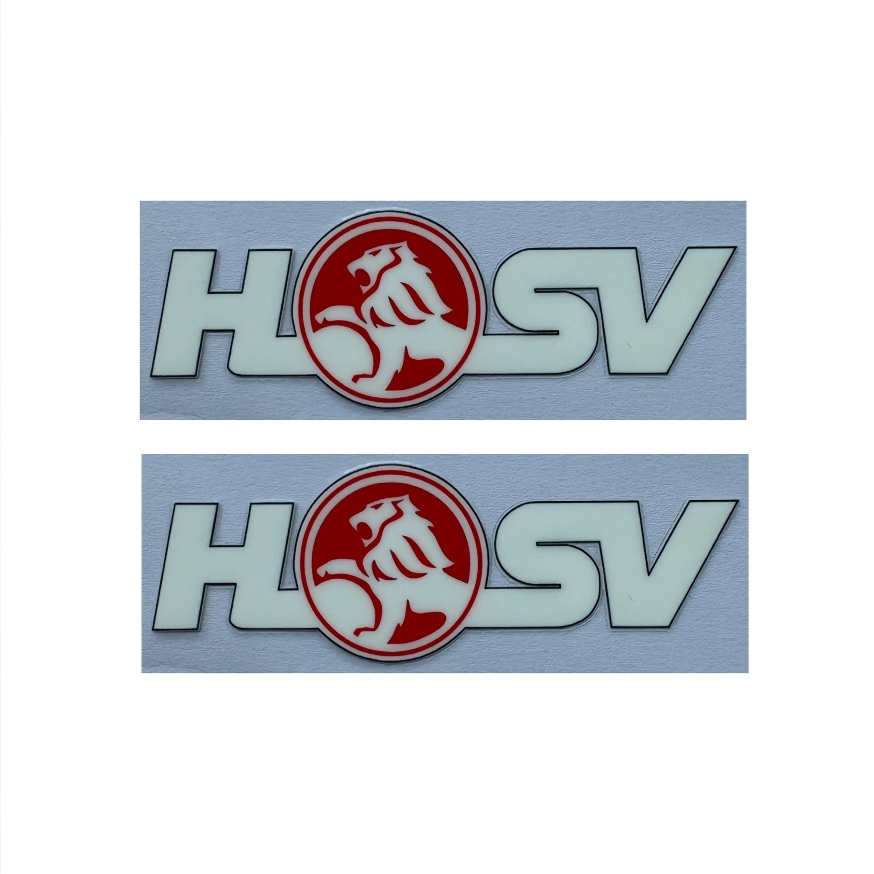 Lot de 2 autocollants de logo de drapeau de course HSV - Horton Vehicle Accessories