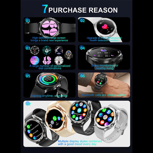 2025 Nouvelle montre connectée intelligente 6 pour hommes, sports de plein air, plus de 100 modes sportifs, montre étanche IP68, écran HD AMOLED, Smartwatch Android IOS
