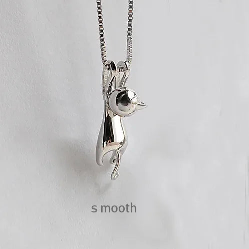 Colliers et pendentifs chat mignon en argent sterling 925 pour femme, cadeau de festival à la mode, bijoux en argent sterling