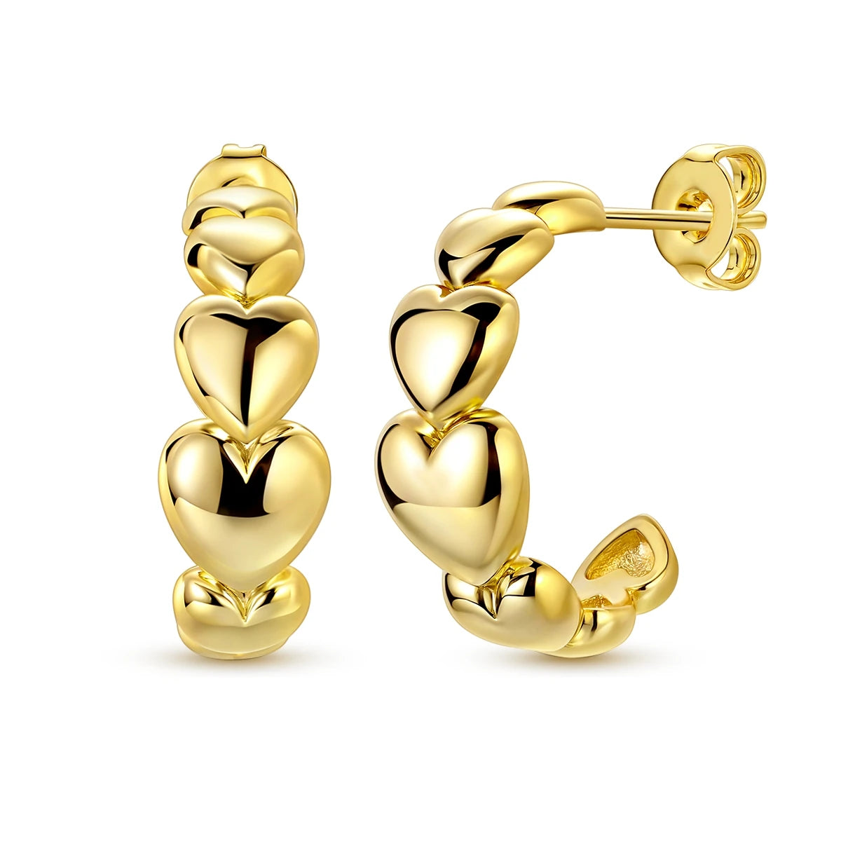 Boucle d'oreille Créole en Argent 925 pour Femme, Or Rose, Jaune, Pendientes Originales, Bijoux Minimalistes