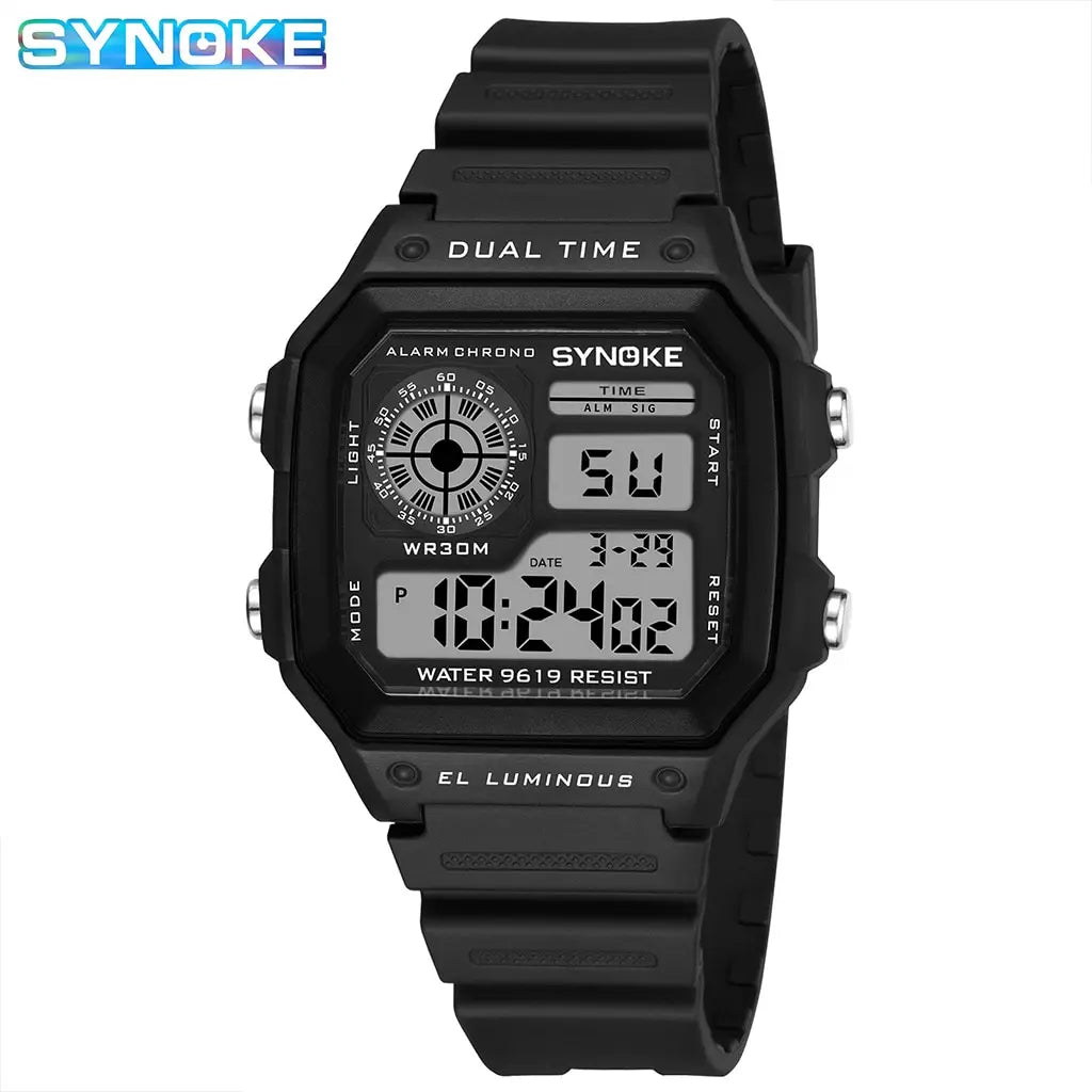 SYNOKE Montres Digitales Militaires Hommes Sports Lumineuses Chronographe Étanche Montres-Bracelets Électroniques Hommes Relogio Masculino