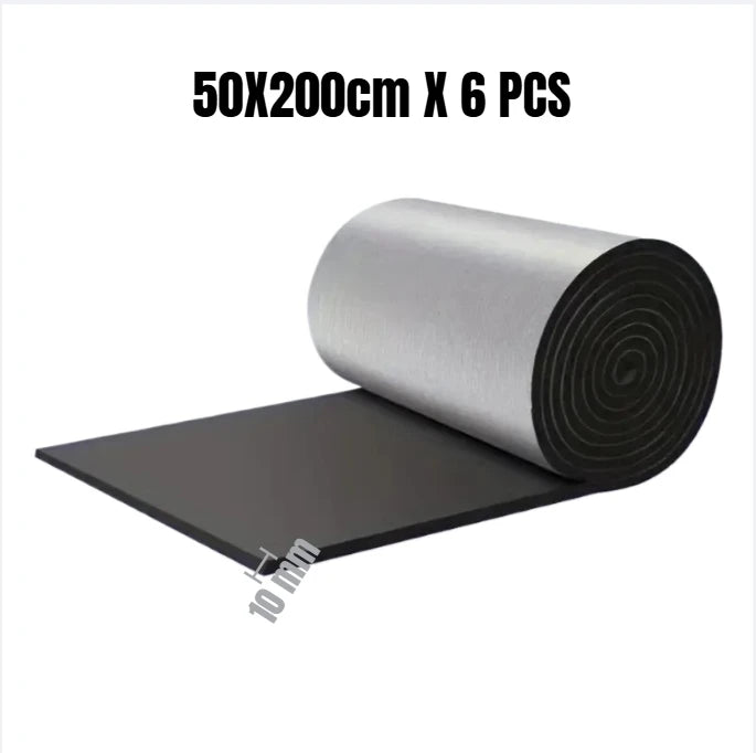 Tapis isolant thermique et phonique ignifuge 200x50cm Tapis thermique acoustique Panneaux muraux insonorisés Isolation phonique pour insonorisation de voiture