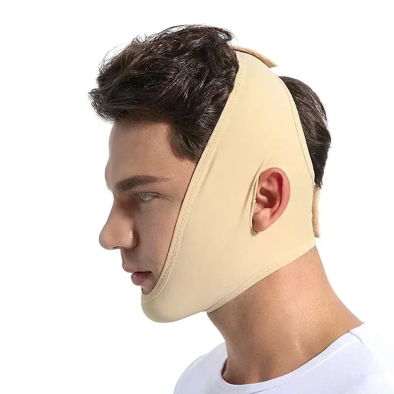 Masque Amincissant Visage Bandeau de Soin de la Peau Façonne, Soulève, Réduit le Double Menton, pour Hommes et Femmes
