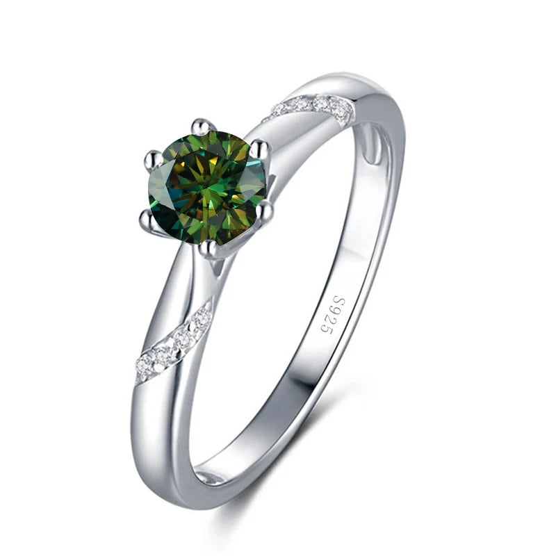 Gica Gema Bagues en diamant moissanite 1 à 3 carats pour femmes, bijoux fins en argent sterling 925, fiançailles, mariage, femme, Anillo