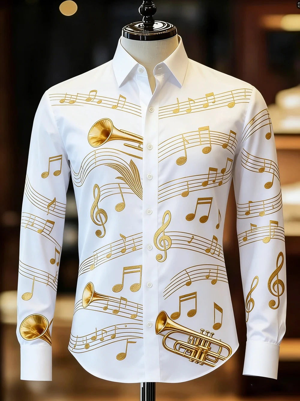 Nouvelle chemise pour homme 2026, style urbain, imprimé haute définition 3D, design de col élégant, haut polyvalent et tendance pour homme