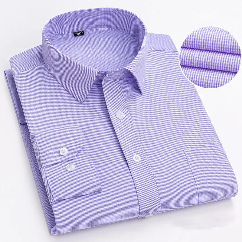 BAMBOOPLE Chemises à manches longues décontractées pour hommes, imprimé tendance, coupe standard, boutonnées, douces, pour homme, bureau, affaires, nouveau choix AE
