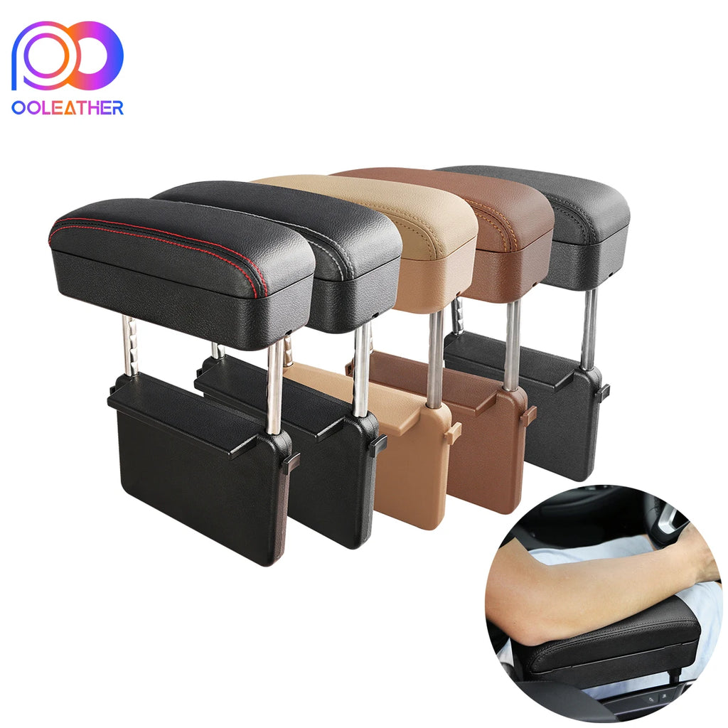 Boîte d'accoudoir de voiture, support de coude réglable, organiseur d'espace de siège, coussin compatible avec voitures, SUV, camionnettes, confort de conduite ergonomique
