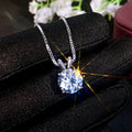 Huitan Cute Necklace for Girls Inlaid AAA Cubic Zirconia Stone Simple Stylish Women Accessories Daily Wear Party Jewelry Gifts