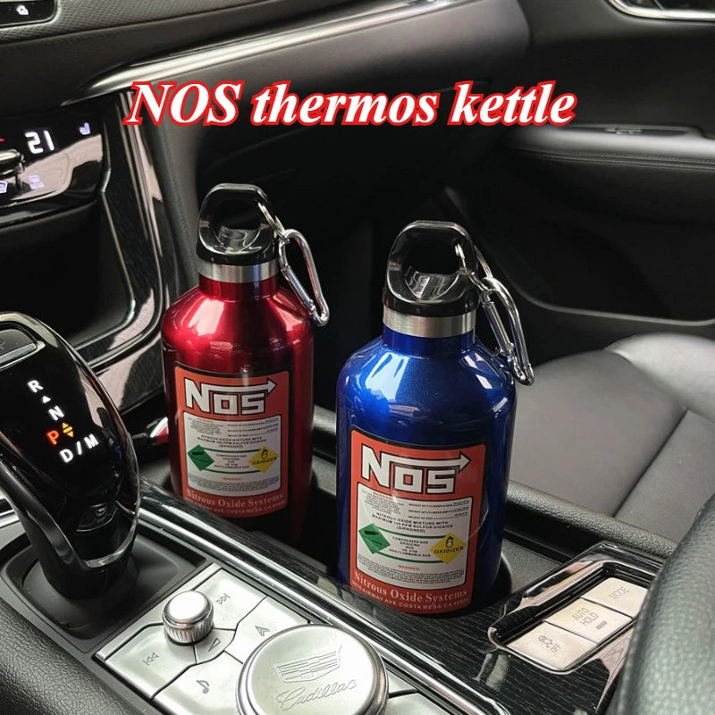 1 tasse d'isolation de voiture, bouteille d'azote NOS, bouilloire sous vide en acier inoxydable 500 ml, tasse thermos en acier inoxydable, accessoires intérieurs de voiture