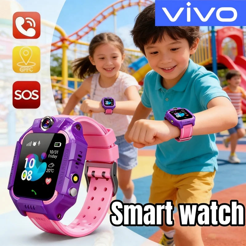 VIVO Q19 Children Kids Smart Watch SOS Phone Call Location Tracker Anti-Lost Camera Touch Screen Waterproof Student Wristwatch