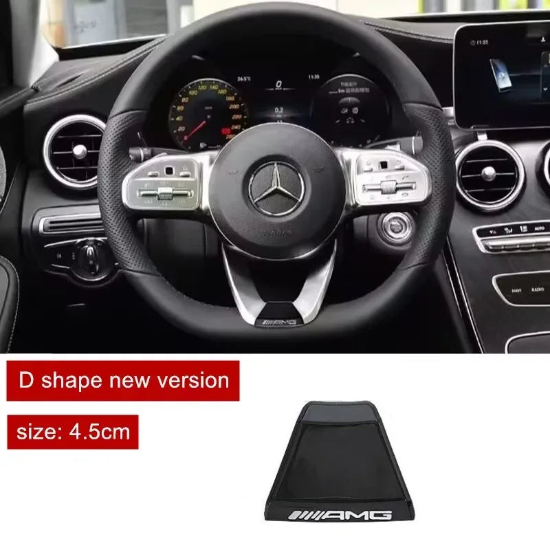 Autocollant d'emblème de volant de voiture, décoration d'insigne intérieur pour Mercedes Benz W203 W204 W205 W176 W211 W212 W213 GLA GLC