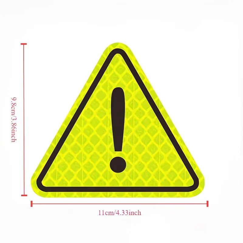 2/4pcs Triangle Reflective Safety Stickers, Suitable for Car Truck Motorcycle Reflector Decor Night Safety Driving Warning Mark