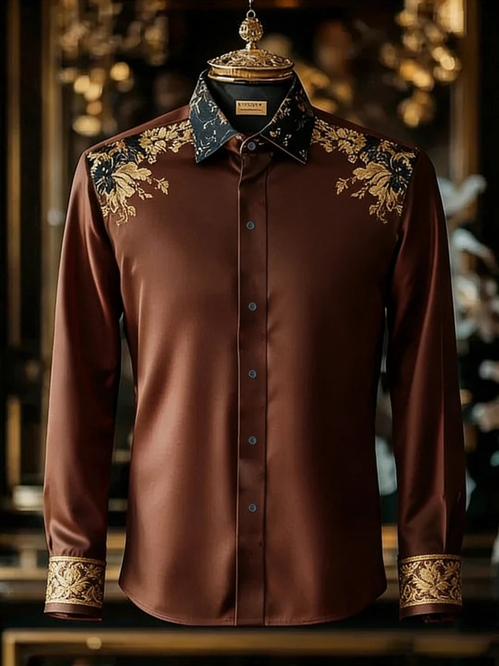 Nouvelle chemise pour homme 2026, style urbain, imprimé haute définition 3D, design de col élégant, haut polyvalent et tendance pour homme