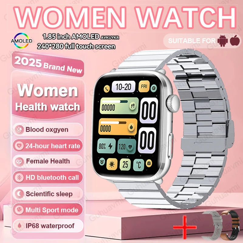 Montre connectée de sport tendance 2025 pour hommes et femmes, avec diagnostic intelligent par IA, surveillance de la tension artérielle, de la fréquence cardiaque (HRV+PPG), étanche IP68 et NFC