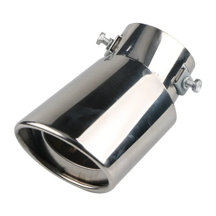 Embout d'échappement rond universel chromé pour voiture, embout de silencieux rond arrière, tuyau d'échappement de voiture, silencieux en acier inoxydable