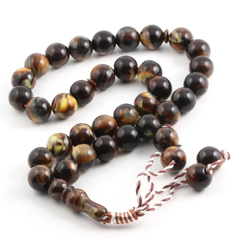 Yoga Bracelet 10 Styles Semi Precious Stone Prayer 14mm Round Rosary Bracelet Meditation Bracelet Muslim Ramadan Boho Jewelry