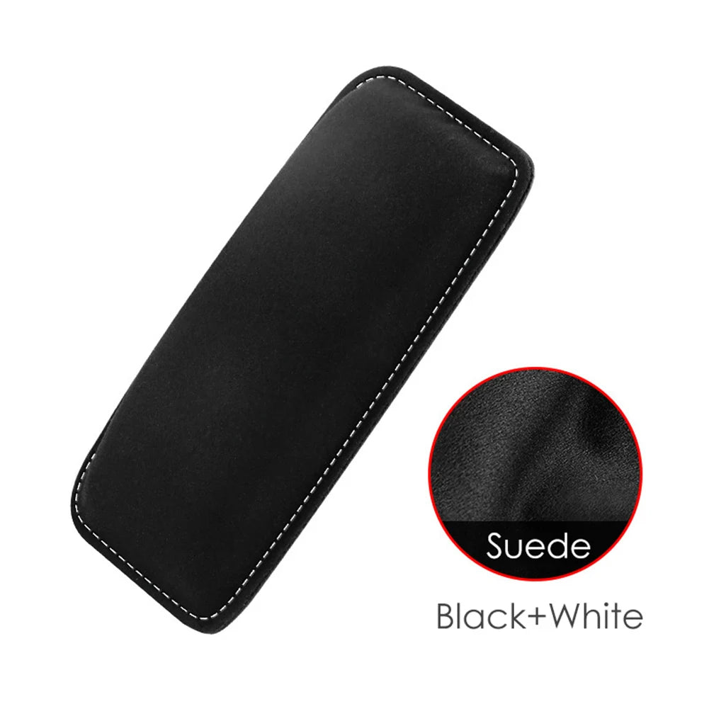 Suede Car Pillow Car Knee Pad Auto Cushion Comfortable Elastic Memory Foam Leg Pad Thigh Support Interior Accessories