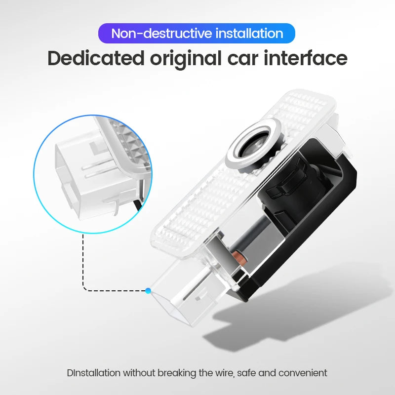 Lampes de projecteur LED de bienvenue pour portière de voiture Décoration pour Audi Sline A3 A1 A4 A6 B8 A5 B7 C7 A7 A8 B9 B6 C6 Q2 Q3 Q5 Q7 Q8 TT R