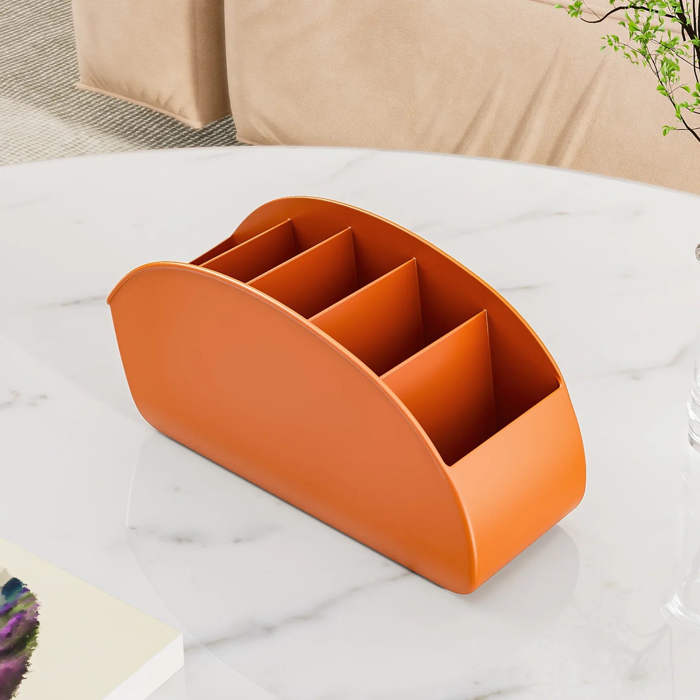1 support de télécommande – Organiseur de rangement pour téléviseur, lecteurs multimédias, stylos, organiseur de bureau et de table de chevet peu encombrant