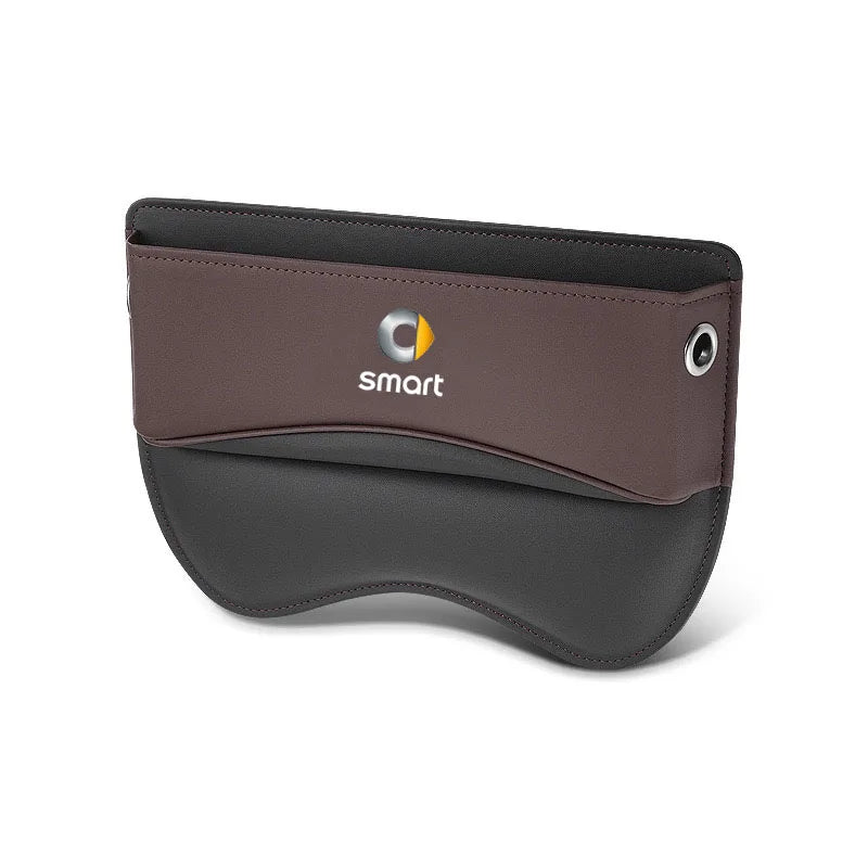 Vide-poche latéral pour siège de voiture, organisateur de remplissage d'espace de siège de voiture, boîte en cuir pour SMART Fortwo Forfour 453 451 450 Accessoires automobiles