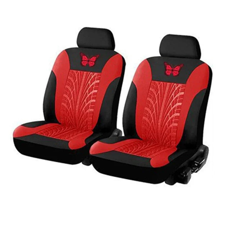 Housses de Siège de Voiture Complètes, Ensemble Universel de Housses de Siège Auto Broderie Motif Papillon