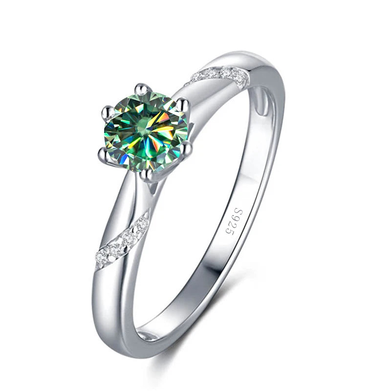 Gica Gema Bagues en diamant moissanite 1 à 3 carats pour femmes, bijoux fins en argent sterling 925, fiançailles, mariage, femme, Anillo
