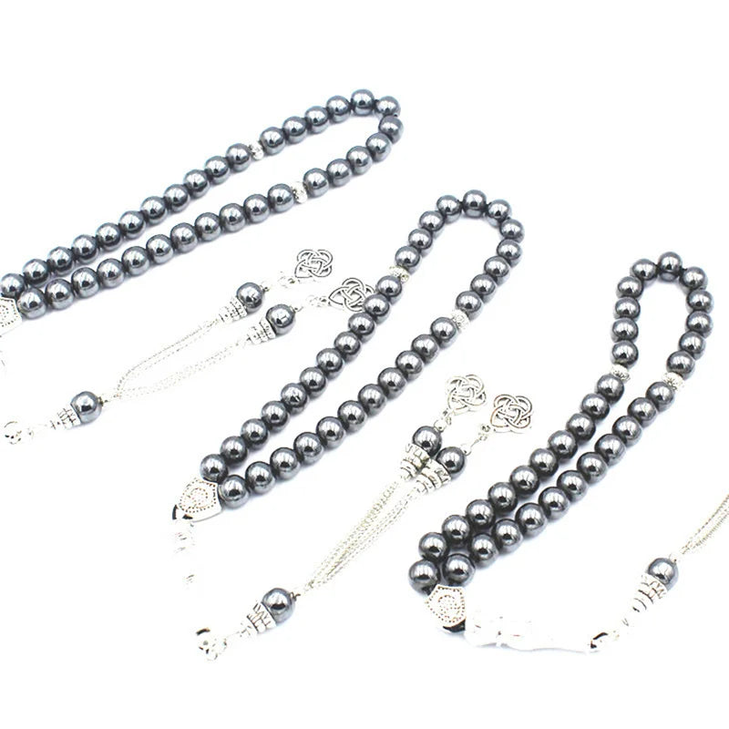 1PCS 8MM Round Beads Gallstone Type Middle Eastern Islam Muslim Tasby Handmade Rosary 33 Islamic Prayer Beads Arabic String
