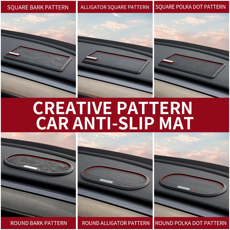 Car Anti-Slip Mat Dashboard Storage Pad Phone & Ornament Holder High Temperature Resistant Interior Accessories
