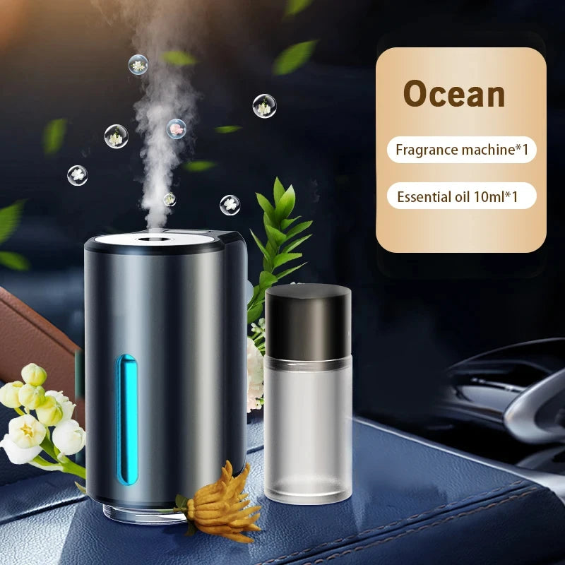 معطر جو السيارة الكهربائي موزع عطر السيارة التلقائي موزع الزيت العطري لفتحة تهوية السيارة مرطب هواء بخاخ معطر للروائح العلاجية