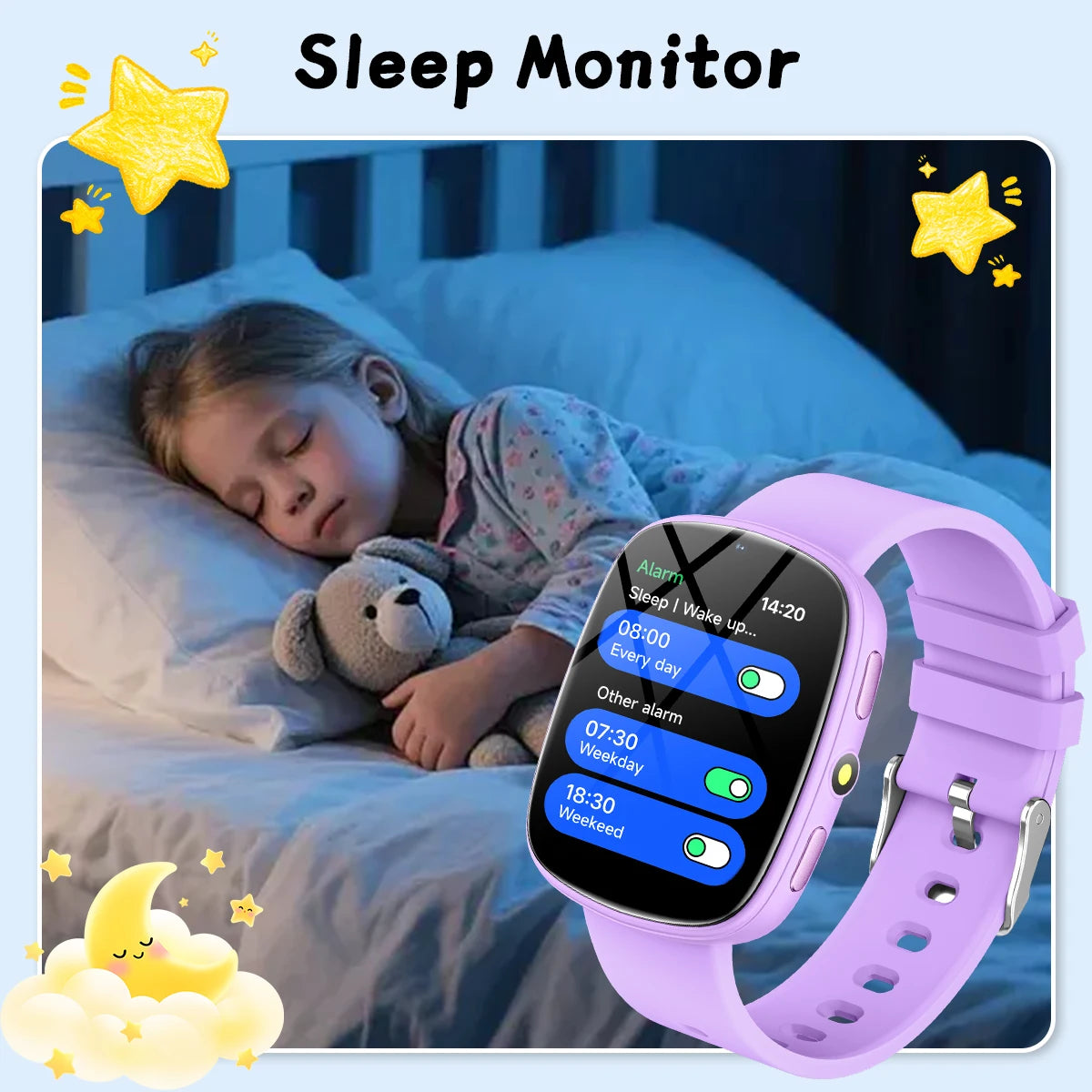Nouvelle Montre Intelligente pour Enfants Écran Tactile Contrôle Caméra Batterie Longue Durée 260mAh Lampe de Poche 22 Jeux Partenaires d'Apprentissage Cadeaux Garçons Filles