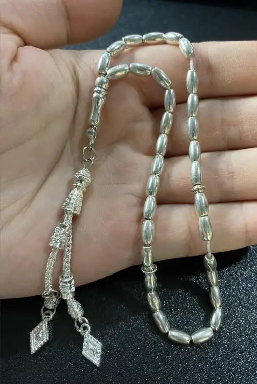 Alloy 4*7mm Islamic Prayer Beads Muslim Tasbih Middle East Ramadan Eid Jewelry Bracelet Gold Silver Arab Rosary Turkey