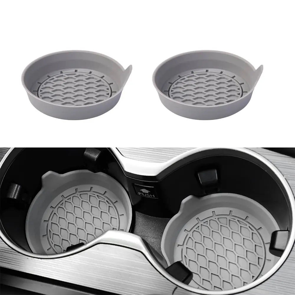 Sous-verre de voiture en silicone souple de 8 cm de diamètre, porte-gobelet antidérapant, étanche, antidérapant et anti-déversement, accessoires intérieurs automobiles universels.