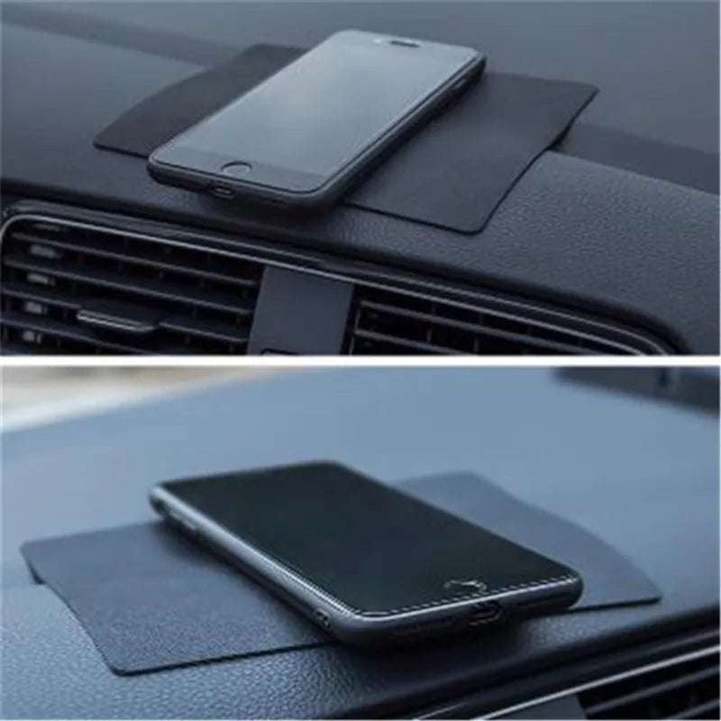 Grand tapis adhésif antidérapant en PVC pour tableau de bord de voiture, tapis de rangement antidérapant en silicone, tampon adhésif antidérapant pour support de téléphone et de clés
